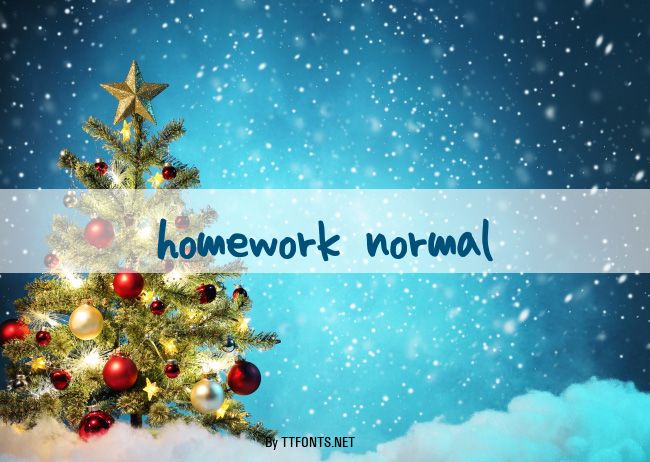 homework normal example